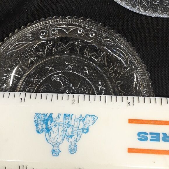 5 pc set VTG 3.5" Westmoreland Clear Sandwich Glass 1831 Liberty Eagle Clear MIN - Picture 4 of 7